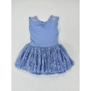 Danz N Motion by Danshuz Ballet Leotard Tutu Dress Blue Toddler Size 2-4 Lace